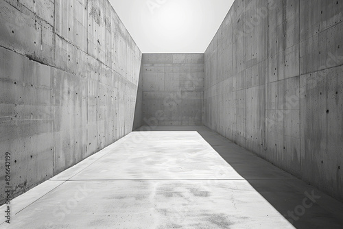 Concrete walls and dead end. Concept of depression