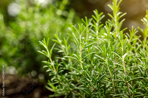 Rosemary leaves close-up