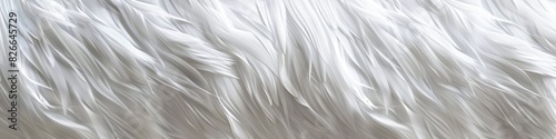 Luxuriously textured wall design mimicking soft, white swan feathers.