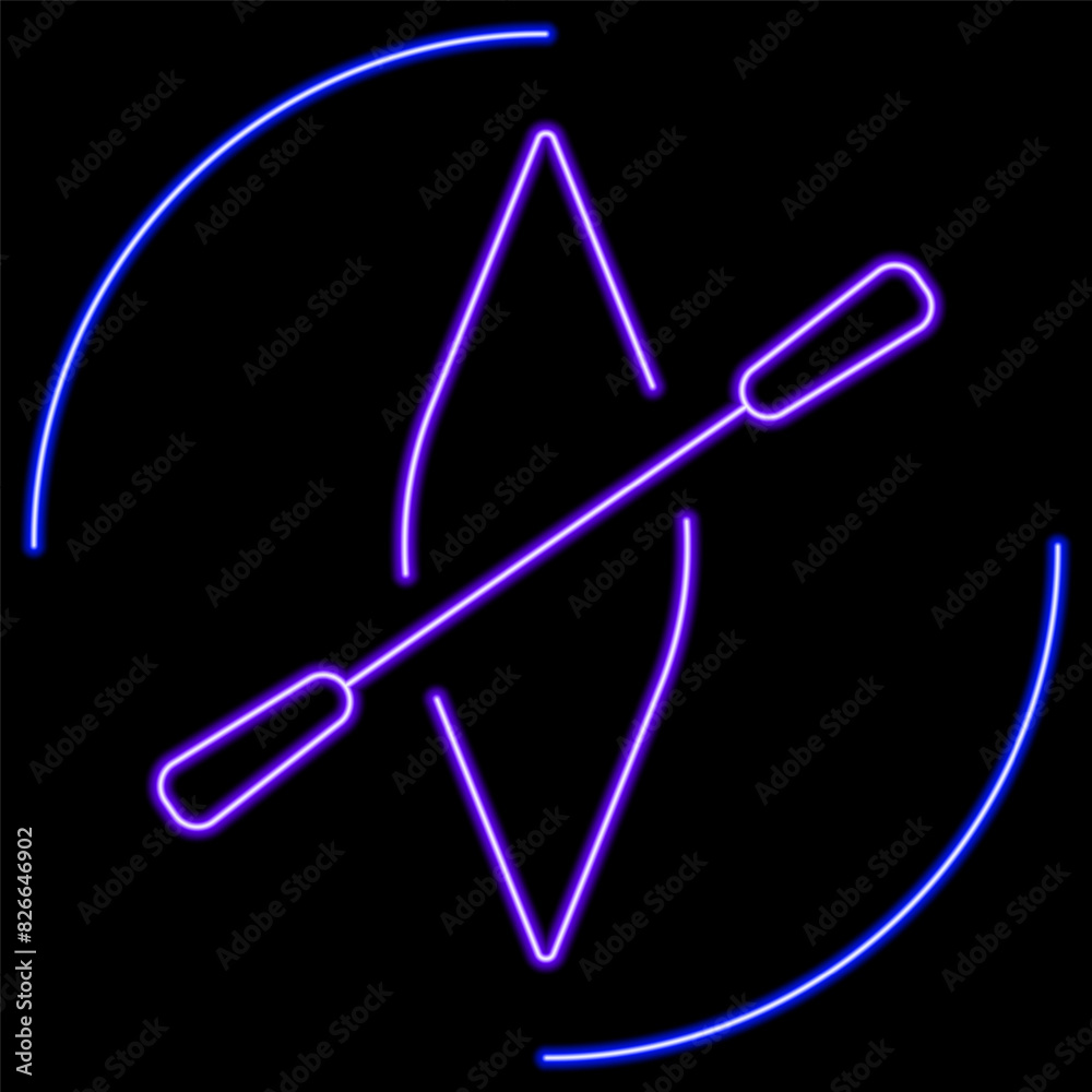 canoe neon sign, modern glowing banner design, colorful modern design trend on black background. Vector illustration. canoe neon sign, modern glowing banner design, colorful modern design trend on black background. Vector illustration.