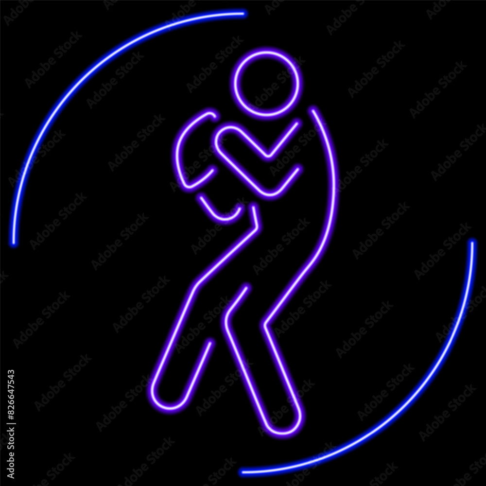 rugby neon sign, modern glowing banner design, colorful modern design trend on black background. Vector illustration. rugby neon sign, modern glowing banner design, colorful modern design trend on black background. Vector illustration.