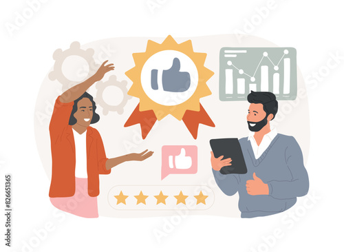 Standard for quality control isolated concept vector illustration.