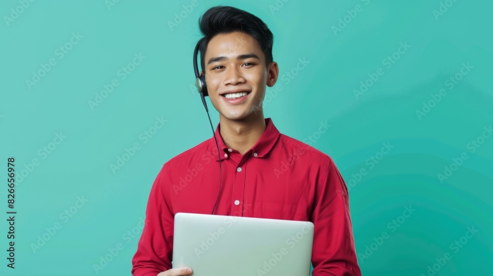 Customer Service Agent with Laptop Customer Service Agent with Laptop