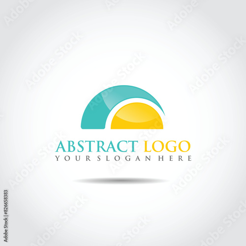 Abstract Sun logo template. Vector illustrator © Junardi