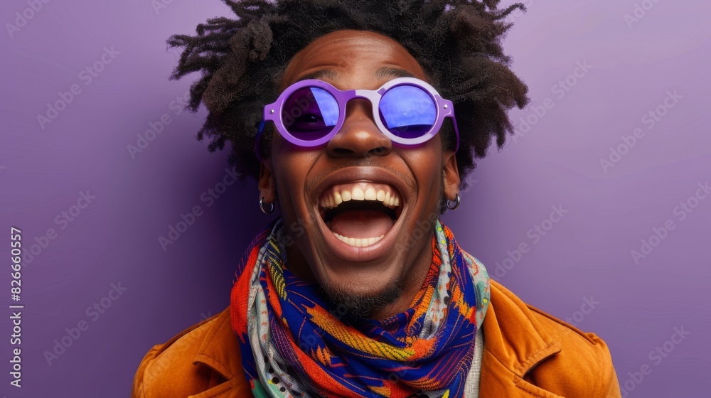 Man with Vibrant Fashion Sense