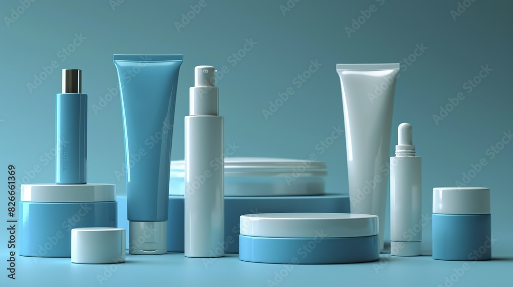 Mockups of cosmetic tubes, often used for lotions, creams, and gels. The tubes come in various sizes and are displayed with different cap styles. Mockups of cosmetic tubes, often used for lotions, creams, and gels. The tubes come in various sizes and are displayed with different cap styles.