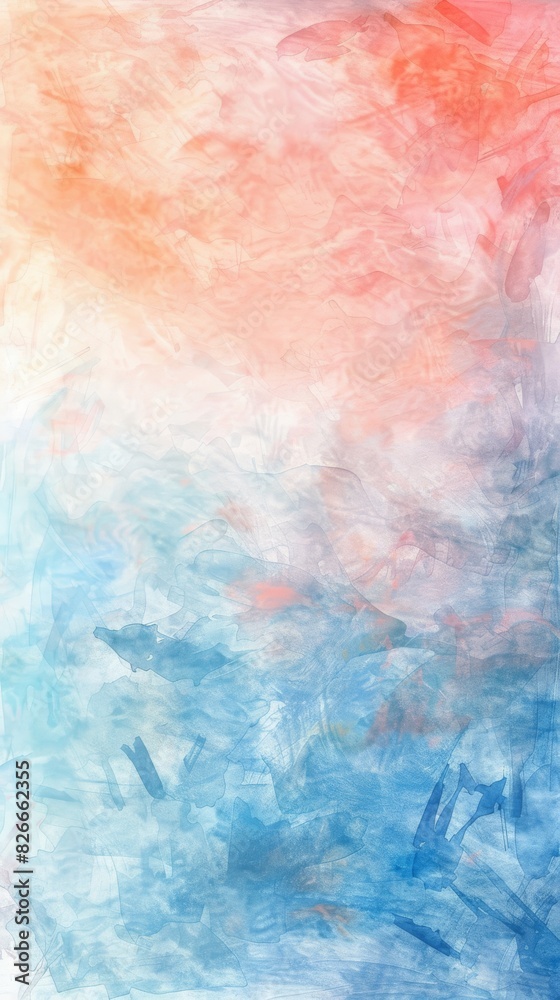 Fototapeta premium Soft Pastel Watercolor Background: Serene Color Palette