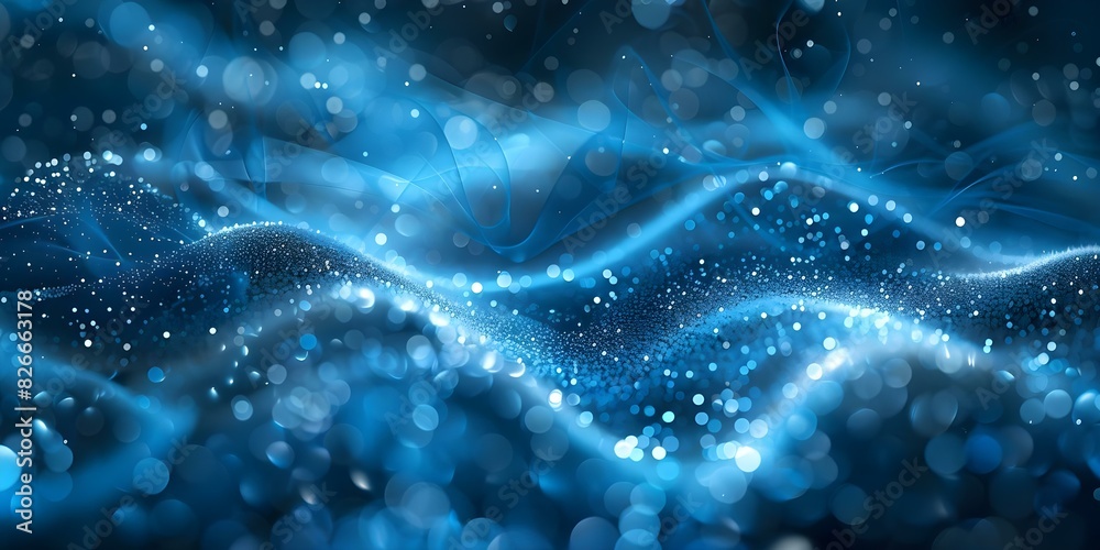 A dynamic display of numerous tiny blue particles and swirling lines. Concept Particle Dynamics, Blue Swirls, Abstract Art, Digital Design, Motion Graphics A dynamic display of numerous tiny blue particles and swirling lines. Concept Particle Dynamics, Blue Swirls, Abstract Art, Digital Design, Motion Graphics