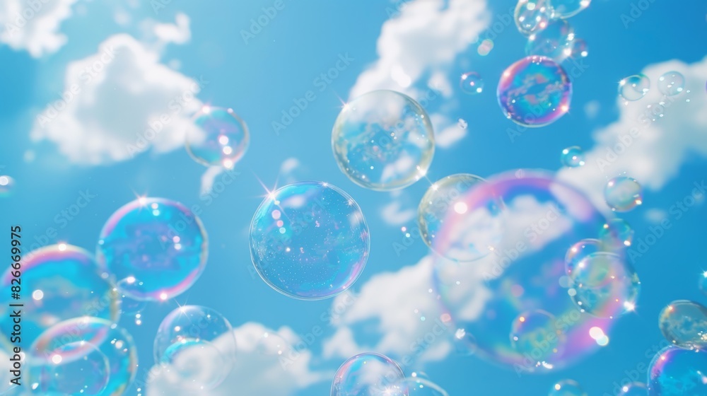 A bubble machine producing a continuous stream of bubbles against a backdrop of blue sky, adding a playful touch to a summer outdoor party. A bubble machine producing a continuous stream of bubbles against a backdrop of blue sky, adding a playful touch to a summer outdoor party.