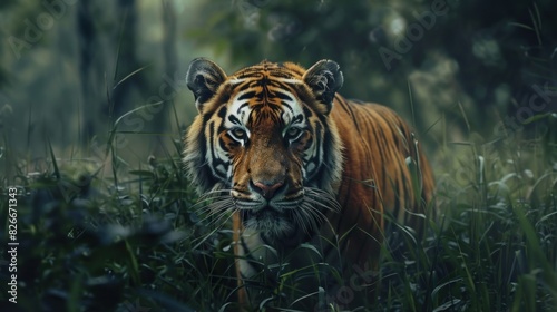 A tiger in the wild