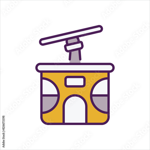 Cable Car vector icon