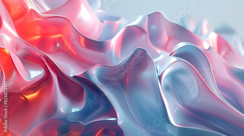 3D rendering of a silky smooth surface with gentle waves and a glossy sheen.