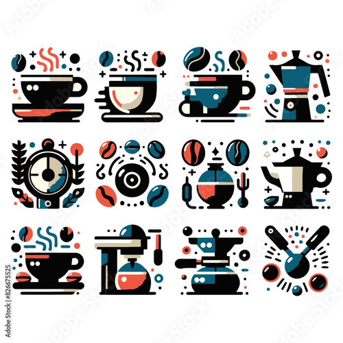 Aromatic Coffee Vector Design Elements: Brew Perfect Graphics for Your Projects