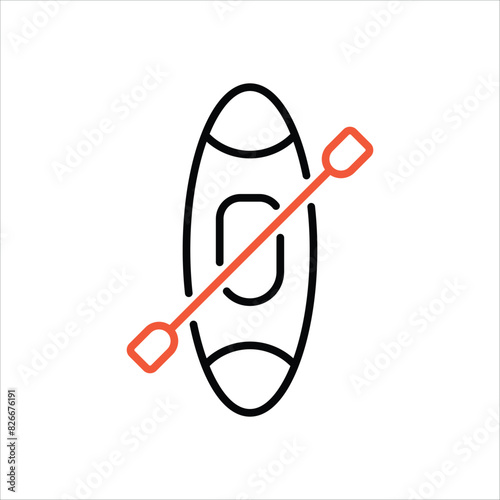 Canoe vector icon