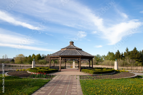 Pavilion in the park. Richmond Green Sports Centre and Park, Ontario, Canada. © Alla