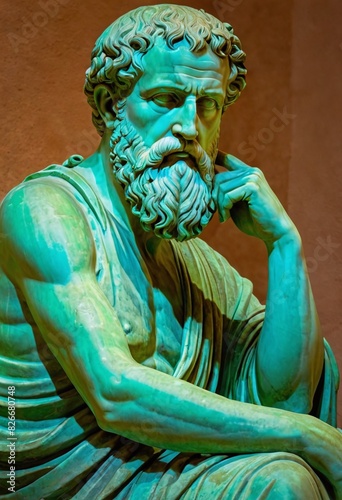Stoic Greek philosopher statue