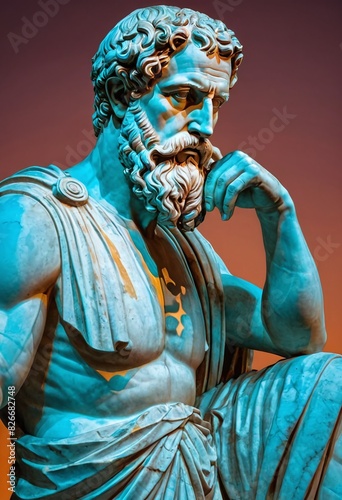 Stoic Greek philosopher statue