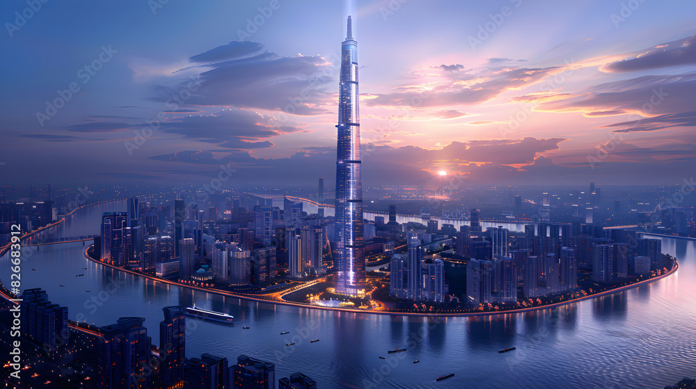 The Iconic Oriental Pearl TV Tower Standing Tall in Shanghai The Iconic Oriental Pearl TV Tower Standing Tall in Shanghai