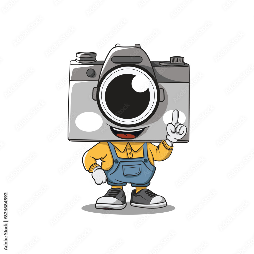 Fototapeta premium mascot of camera, photography logo vector