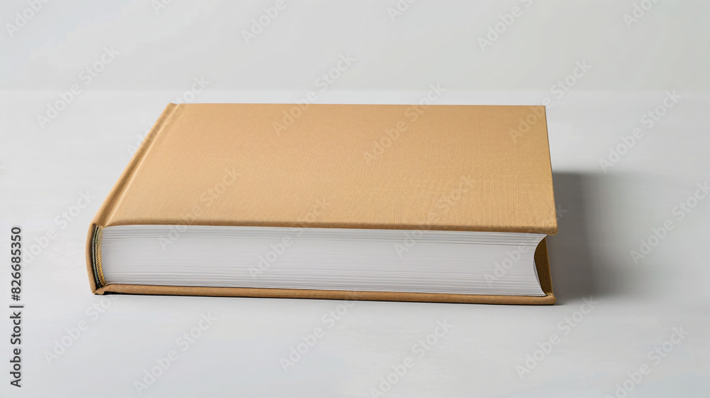 Closed book on white background. A closed, thick book with a brown cover lays on a white background, evoking knowledge, study, and quiet contemplation. Closed book on white background. A closed, thick book with a brown cover lays on a white background, evoking knowledge, study, and quiet contemplation.