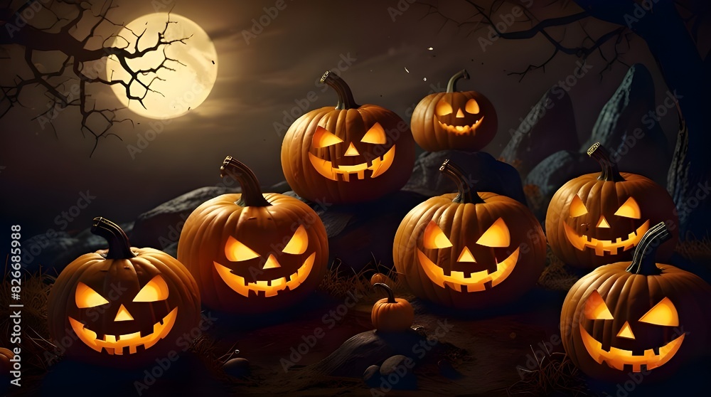 smiling halloween portrait with candle on wooden table smiling halloween portrait with candle on wooden table