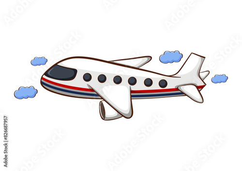 Stylizowany rysunek samolotu pasażerskiego