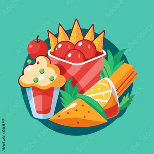 snack vector silhouette illustration