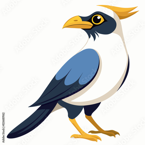 bali myna vector silhouette illustration