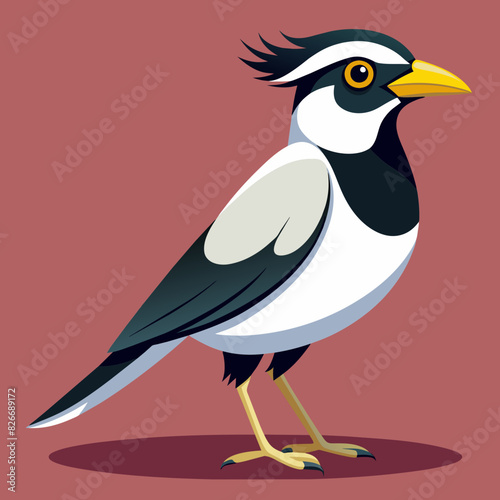 bali myna vector silhouette illustration