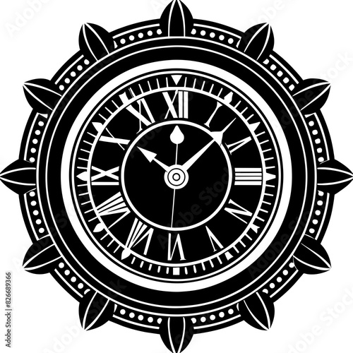 clock vector silhouette illustration