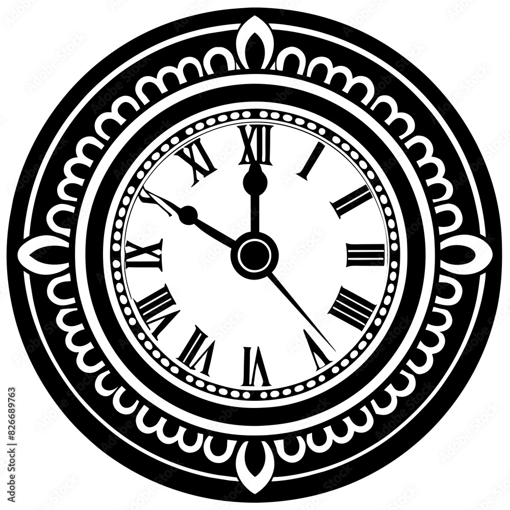 clock vector silhouette illustration clock vector silhouette illustration