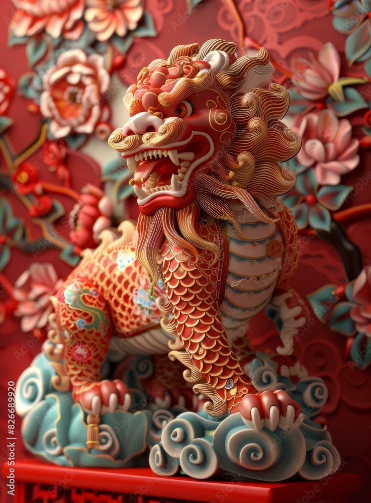 Auspicious Chinese Qilin Sculpture: Symbol of Luck and Prosperity Auspicious Chinese Qilin Sculpture: Symbol of Luck and Prosperity