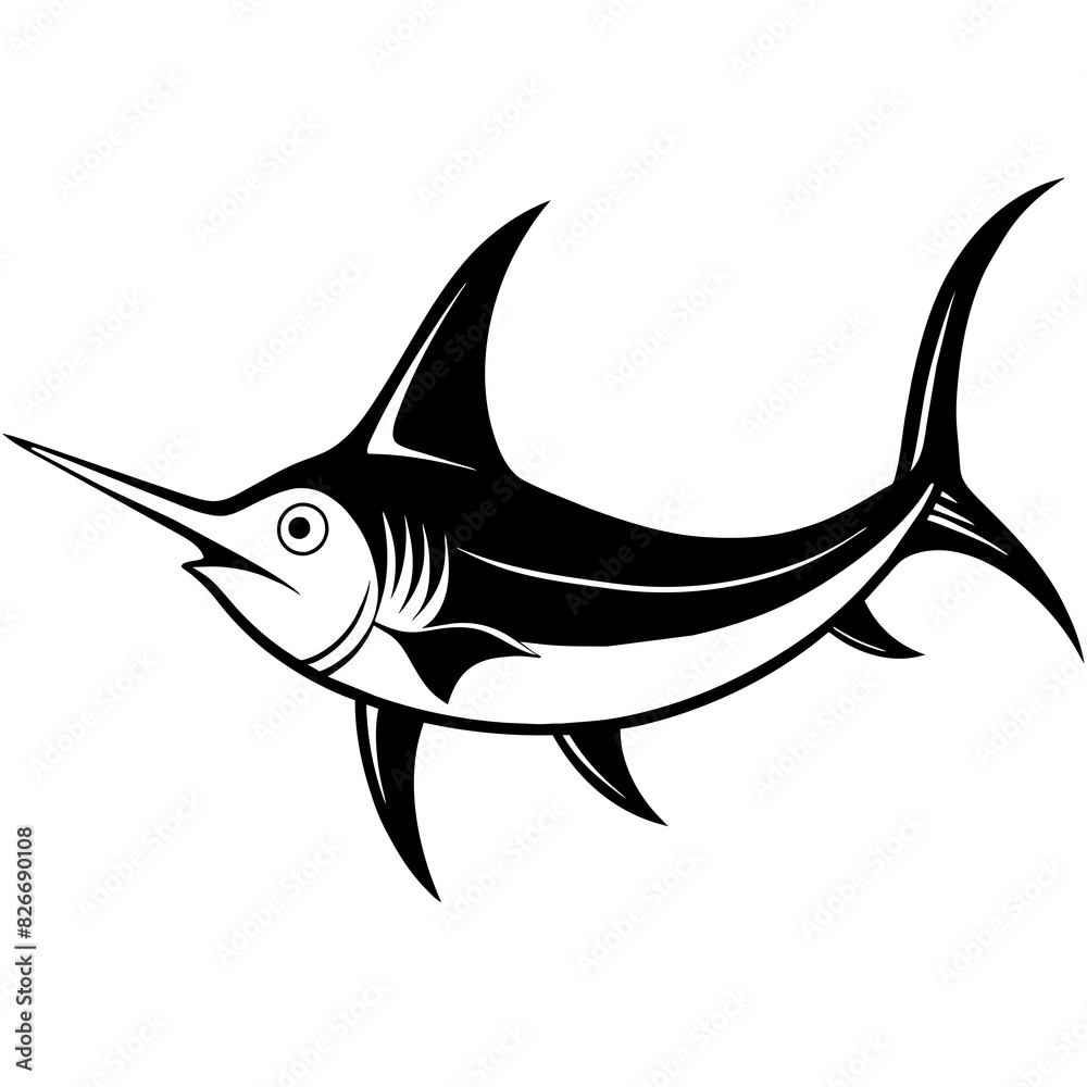 blue marlin vector silhouette illustration blue marlin vector silhouette illustration
