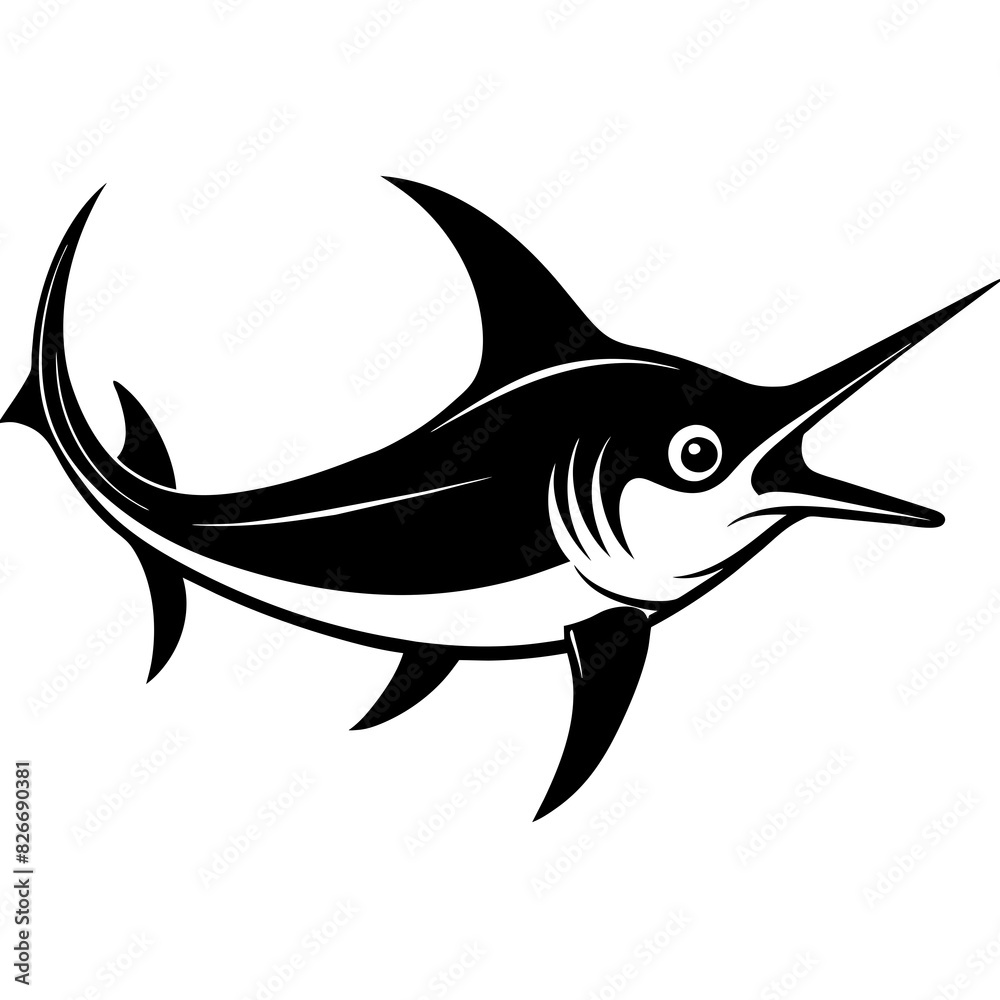 blue marlin vector silhouette illustration blue marlin vector silhouette illustration
