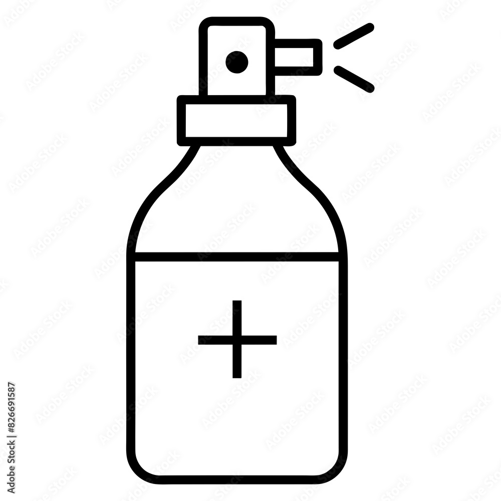 medicine spray vector silhouette illustration medicine spray vector silhouette illustration