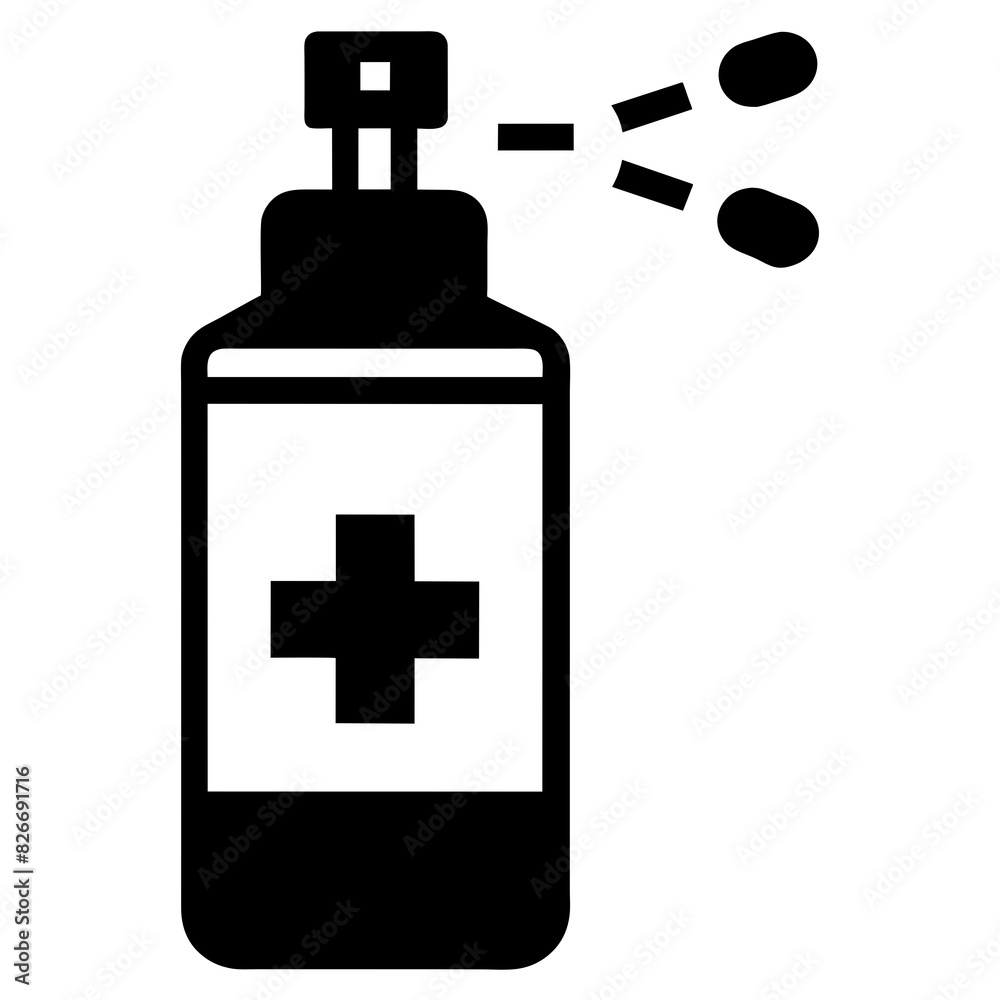 medicine spray vector silhouette illustration medicine spray vector silhouette illustration