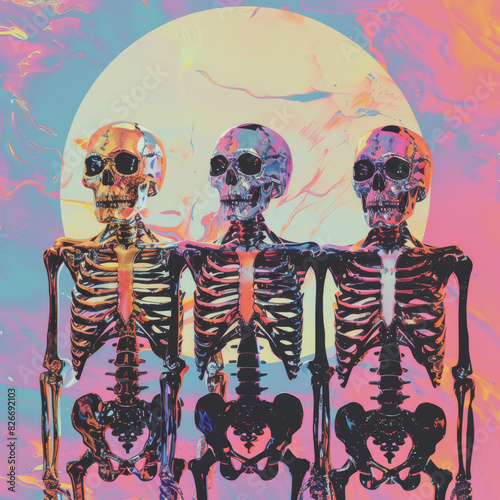 Skeleton friends - hyperpop and abject art and fine art - Album Covers photo