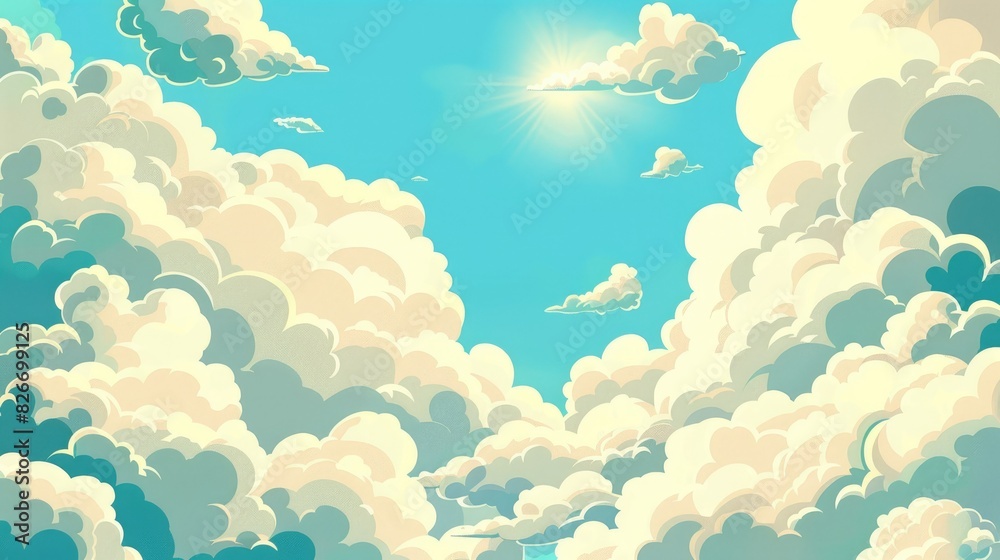 Sunny day with clouds as a background texture for decoration design and cards Sunny day with clouds as a background texture for decoration design and cards