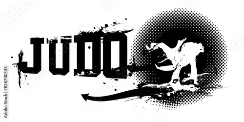 Judo Martial Arts Banner Vector Illustration