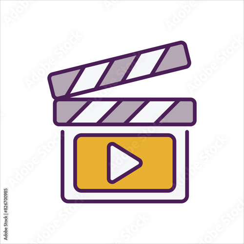 Clapperboard vector icon