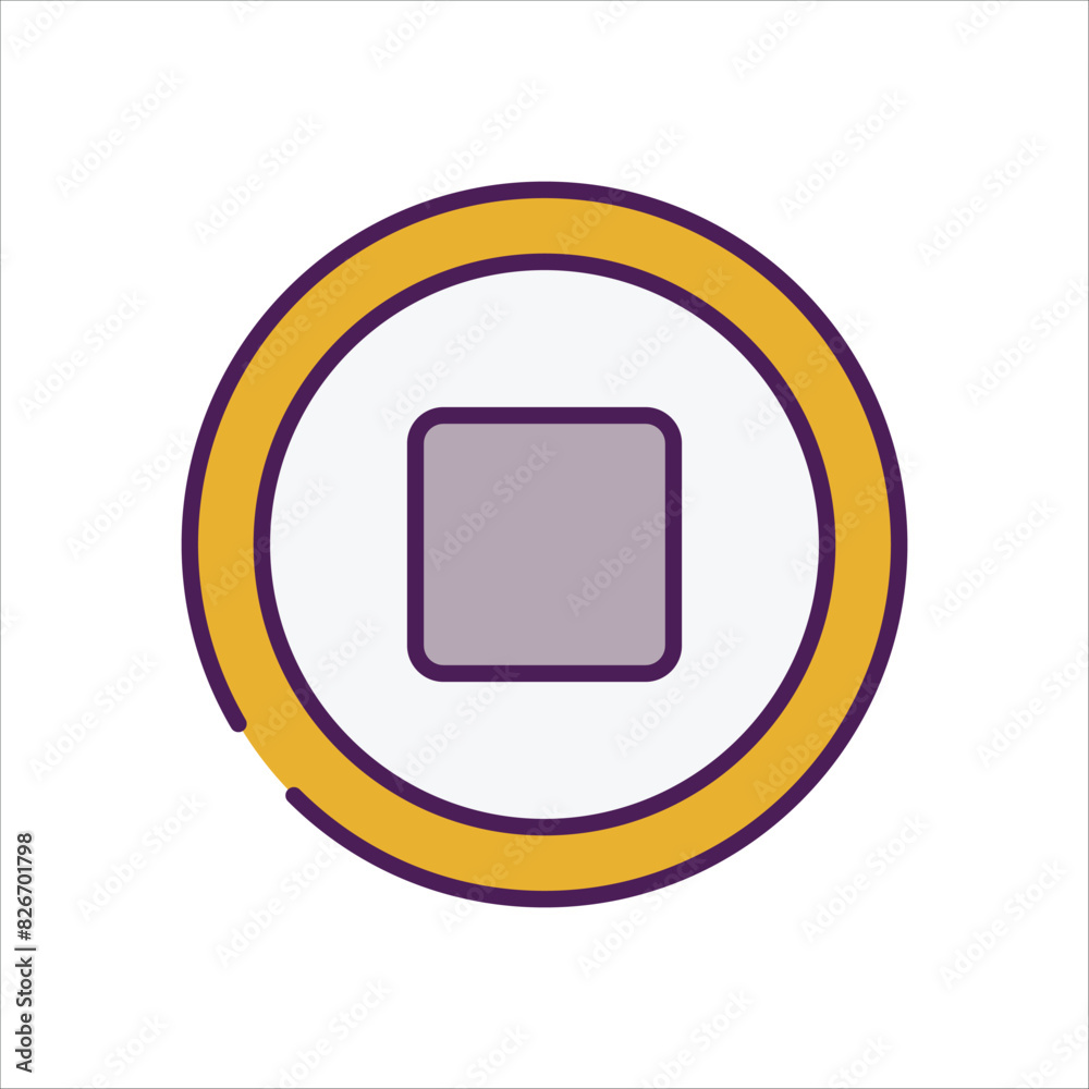 Stop vector icon Stop vector icon
