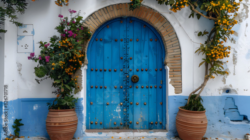 Fototapeta Naklejka Na Ścianę i Meble -  blue door in region