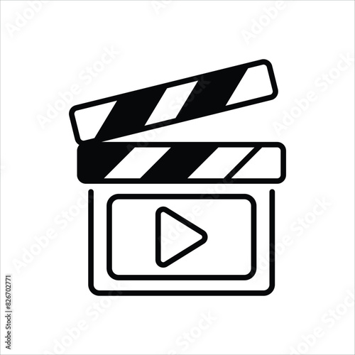 Clapperboard vector icon