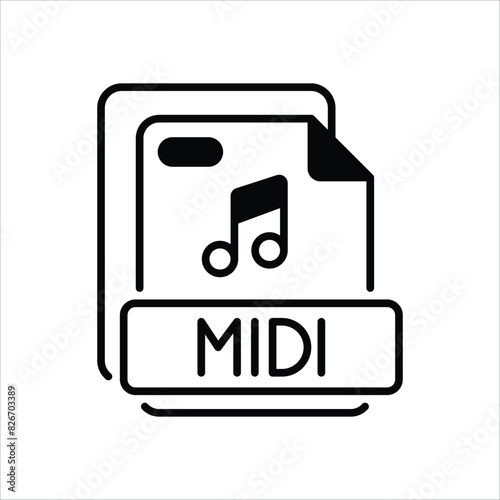 Midi vector icon