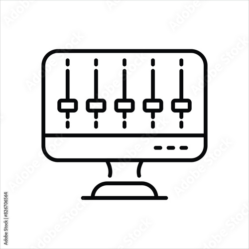 Equalizer vector icon