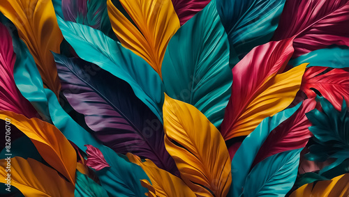 Beautiful colorful leaves background creative