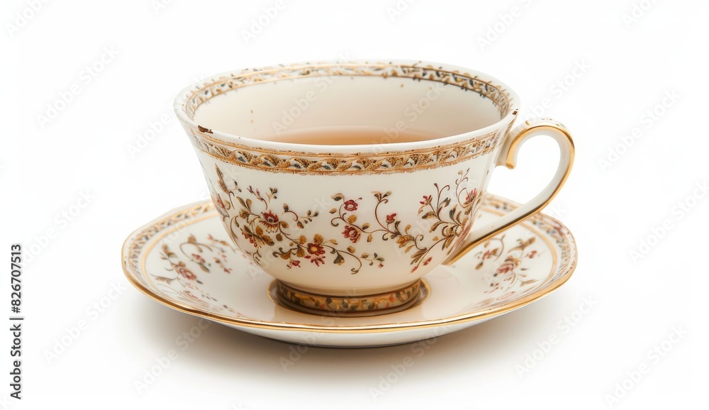 china teacup isolated on a white back china teacup isolated on a white back