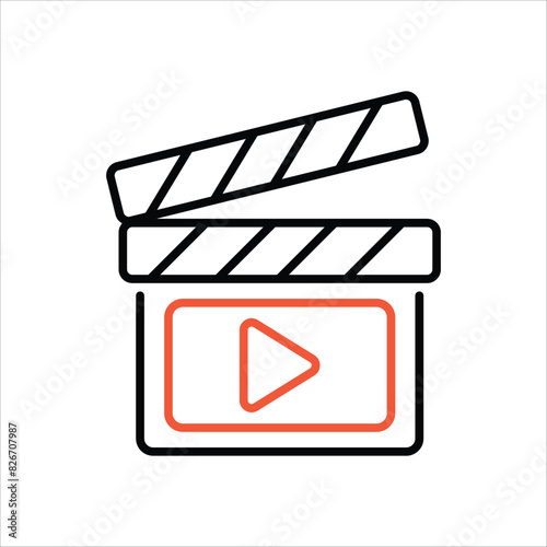 Clapperboard vector icon