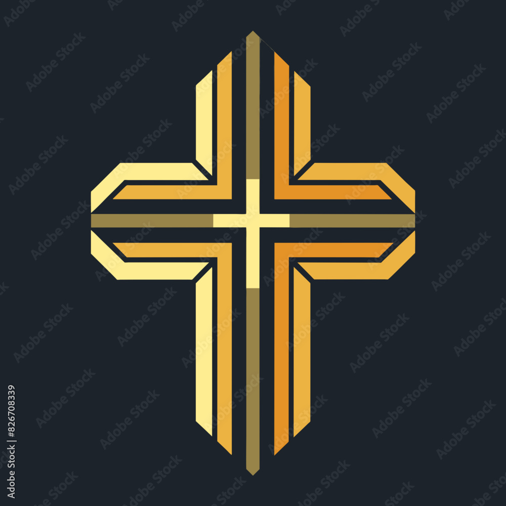 Obraz premium Iconic Christian Cross Symbol