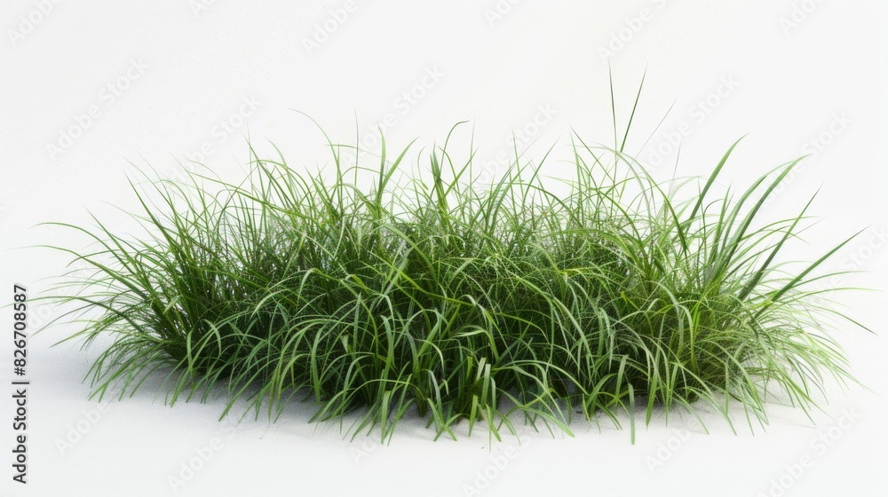 Bush of blooming ornamental grass isolated on white background Bush of blooming ornamental grass isolated on white background